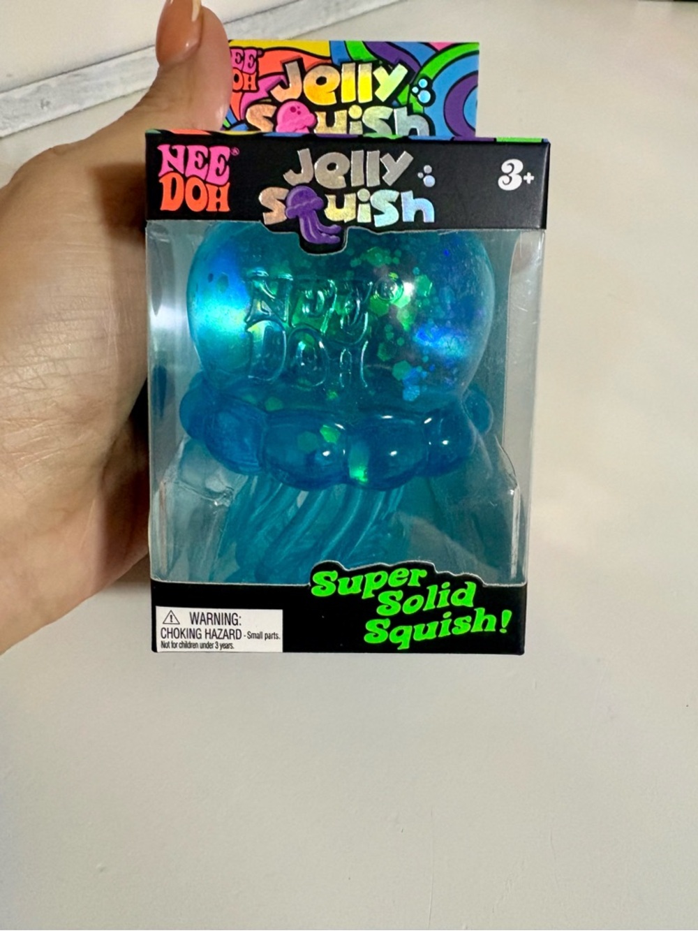 NeeDoh Jelly Squish blue  Super Solid Squish